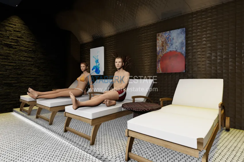 Квартира в Махмутларе от инвестора в комплексе на завершающем этапе строительства с богатой внутренней инфраструктурой 39 