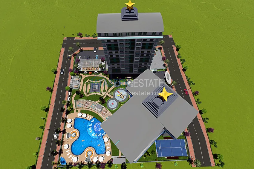 Квартира в Махмутларе от инвестора в комплексе на завершающем этапе строительства с богатой внутренней инфраструктурой 40 