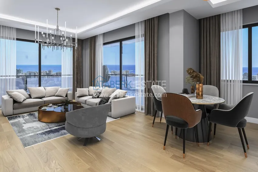 Приобрести Квартиры в Алании - район Махмутлар в строящемся жилом комплексе 4