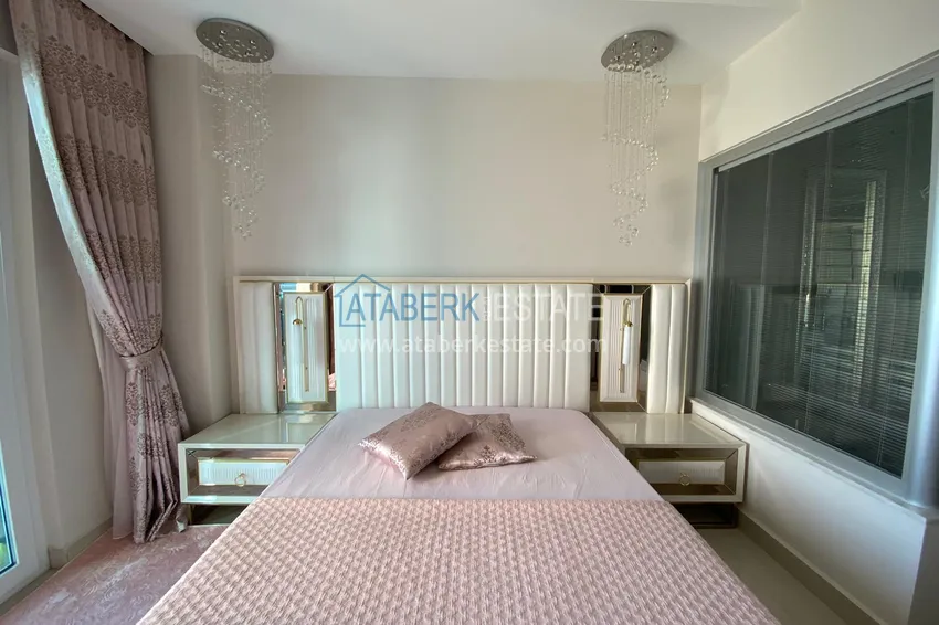 Приобрести Квартира в Махмутларе меблированная с застекленным балконом и открытым видом на море 4 