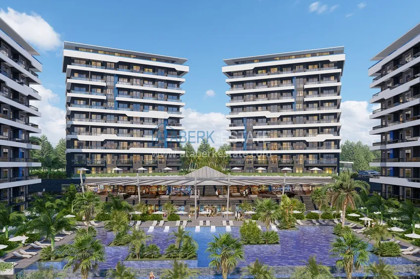Квартиры в комплексе класса люкс в районе Окурджалар, Алания 4 