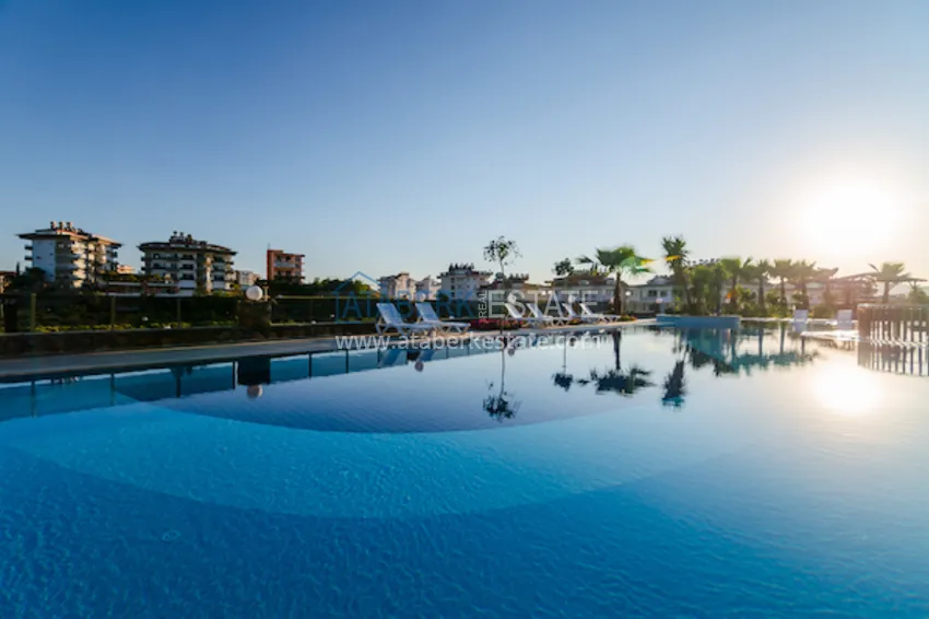 Дуплекс в Алании - район Оба, с отдельной кухней в элитной резиденции  4 