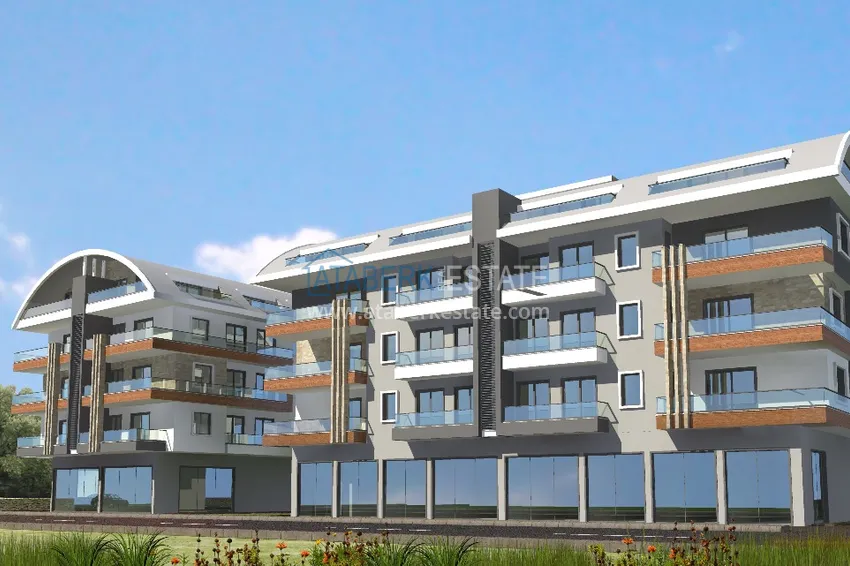 Квартиры и пентхаусы в Алании, район Оба от инвестора с рассрочкой в строящемся комплексе 5 