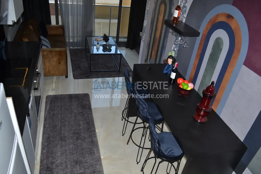 Приобрести Дуплекс с видом на море, в Махмутларе меблированный, первая линия 5