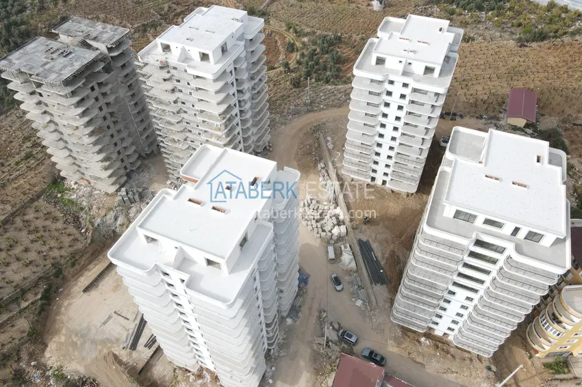 Квартиры в Алании - район Махмутлар в строящемся жилом комплексе 8