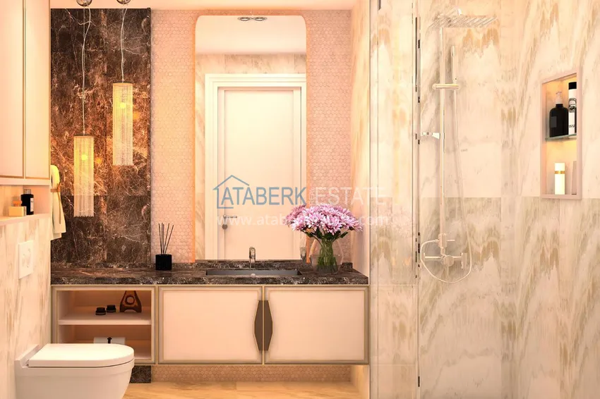 Приобрести Квартиры в центре Алании от инвестора в комплексе на этапе строительства 6 