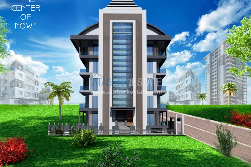 Квартира в центре Алании от инвестора, в новом строящемся комплексе 7 