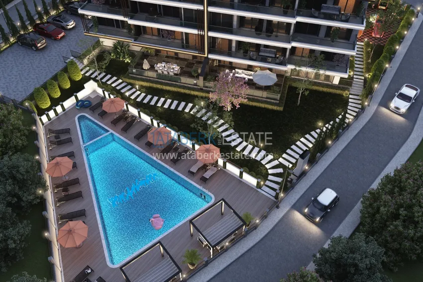 Квартира в Алании – район Оба от инвестора в строящемся комплексе 6 