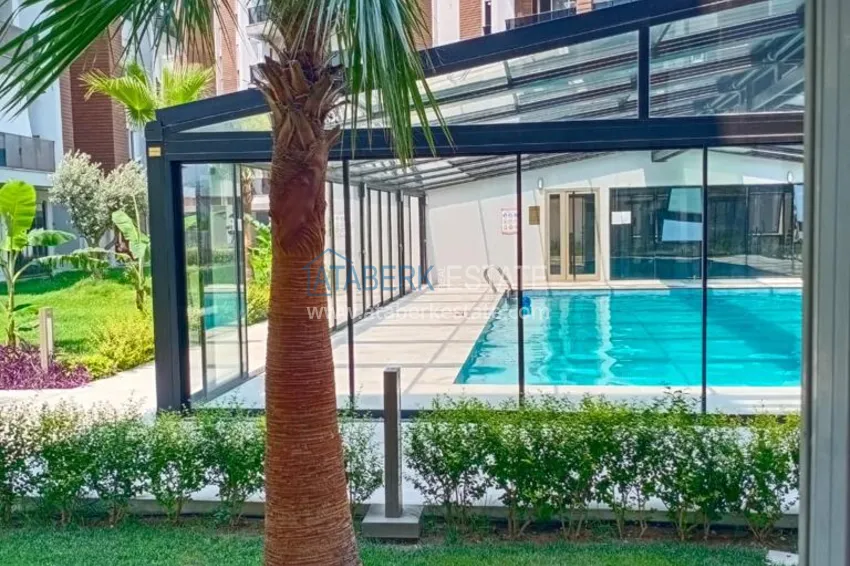 Квартира с выходом в сад в Анталии - район Хурма, меблированная с видом на горы 6 