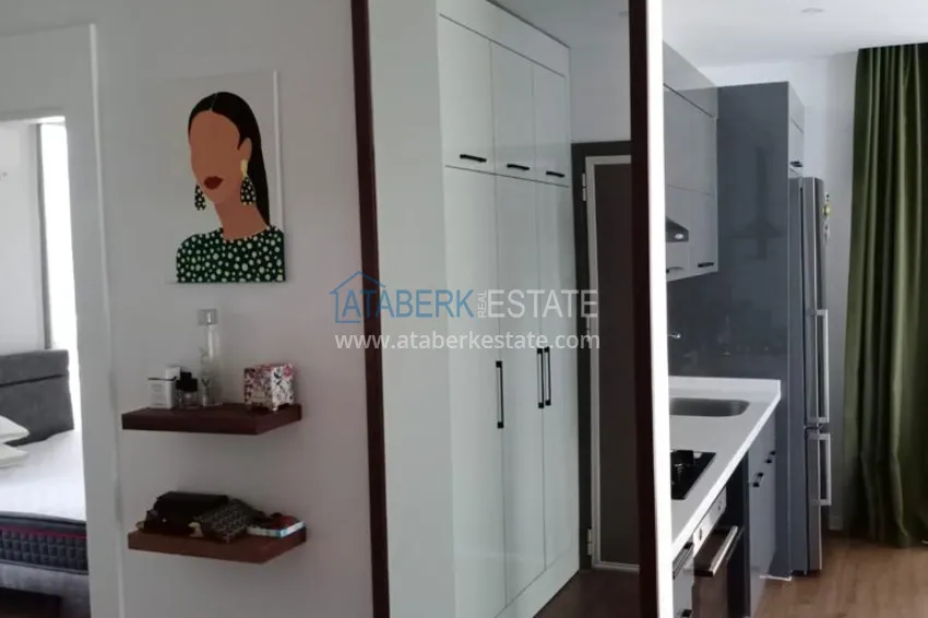 Приобрести Квартира с выходом в сад в Анталии - район Хурма, меблированная с видом на горы 10 