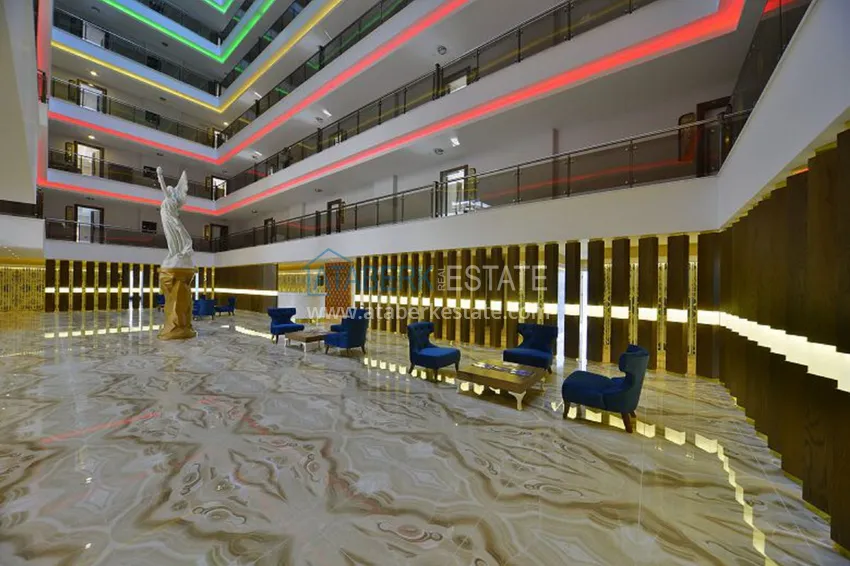 Квартира в Махмутларе меблированная с застекленным балконом и открытым видом на море 12 