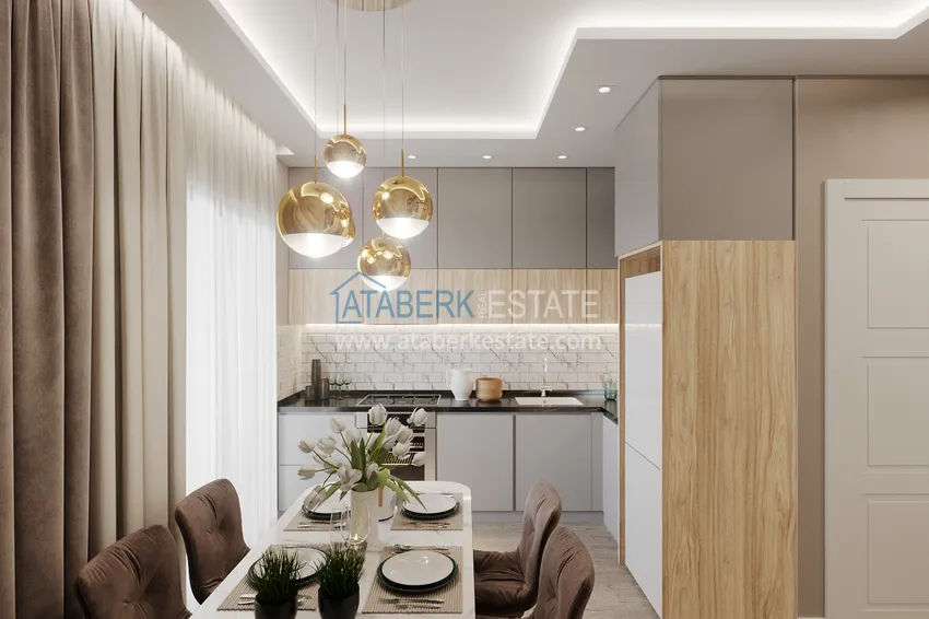 Приобрести Пентхаус-дуплекс в Алании, район Махмутлар в комплексе на этапе строительства  7 