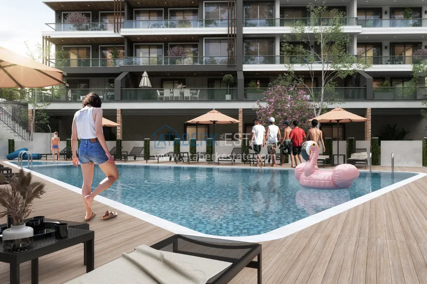 Квартира в Алании – район Оба от инвестора в строящемся комплексе 7 