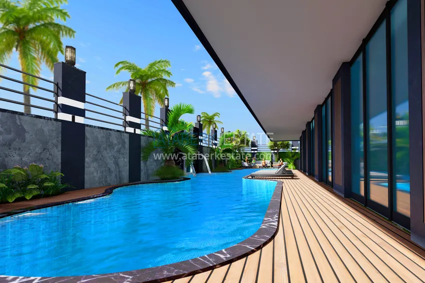 Квартира в центре Алании от инвестора, в новом строящемся комплексе 9 