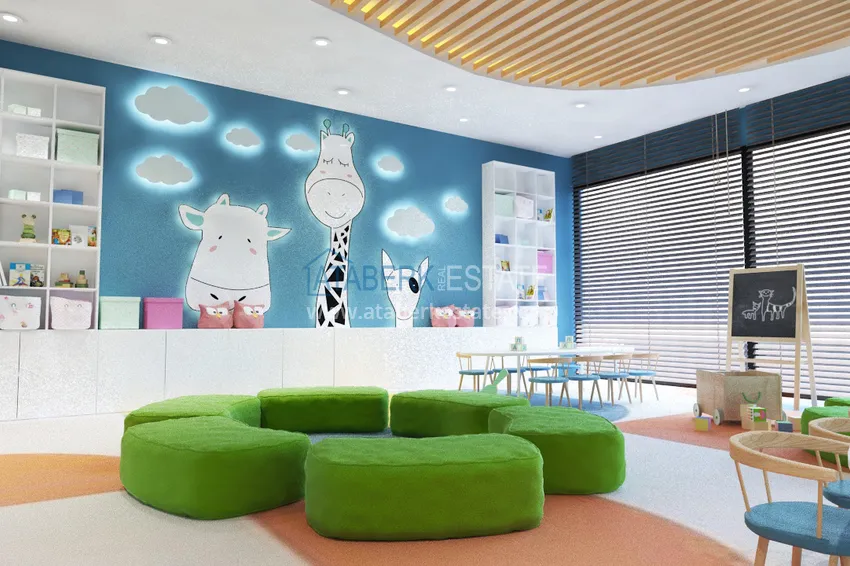 Квартира в районе Оба в жилом комплексе на этапе строительства 26 