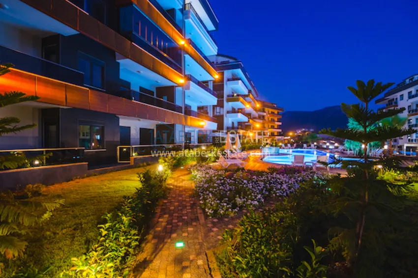 Дуплекс в Алании - район Оба, с отдельной кухней в элитной резиденции  7 