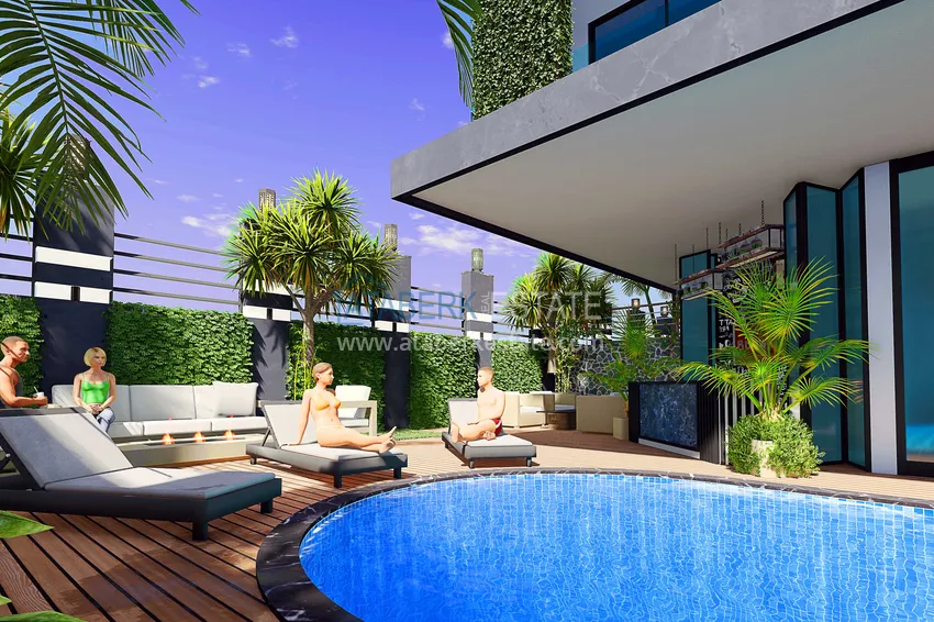 Квартира в центре Алании от инвестора, в новом строящемся комплексе 10 