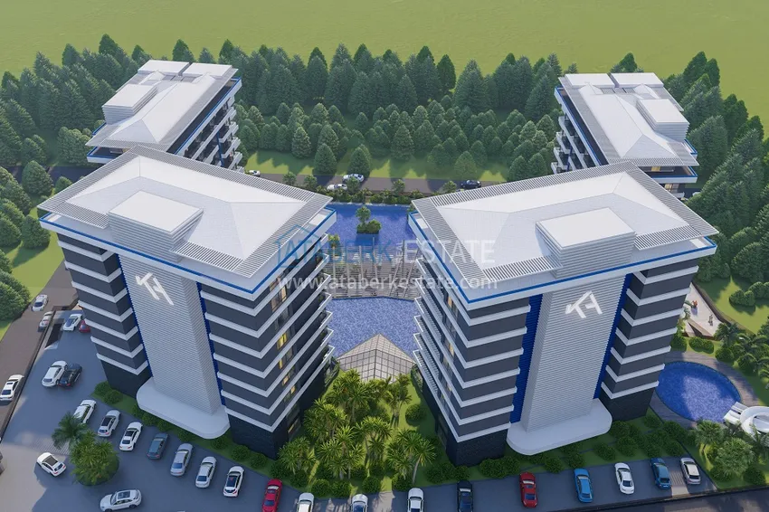 Квартиры в комплексе класса люкс в районе Окурджалар, Алания 9 