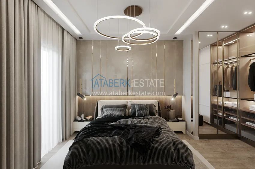 Приобрести Пентхаус-дуплекс в Алании, район Махмутлар в комплексе на этапе строительства  9 