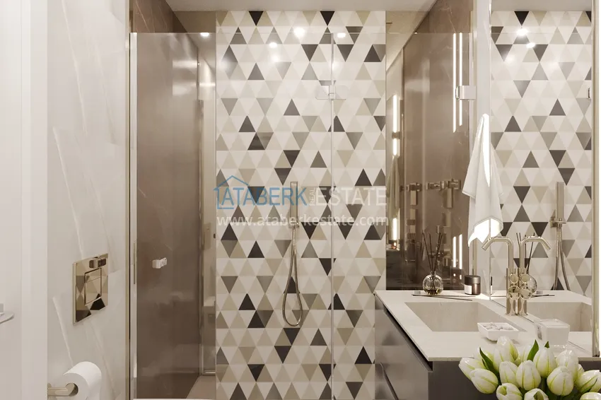 Приобрести Пентхаус-дуплекс в Алании, район Махмутлар в комплексе на этапе строительства  12 