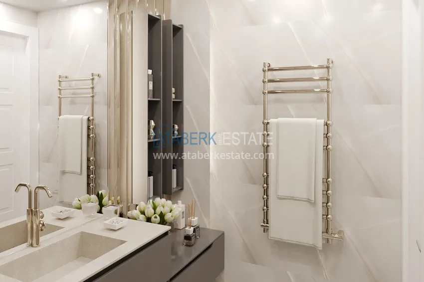 Приобрести Пентхаус-дуплекс в Алании, район Махмутлар в комплексе на этапе строительства  13 