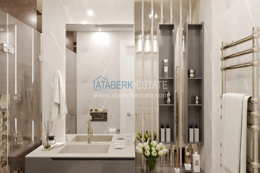 Приобрести Пентхаус-дуплекс в Алании, район Махмутлар в комплексе на этапе строительства  14 