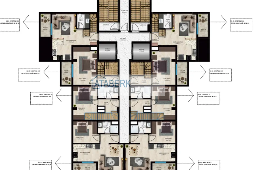 Купить дешево Первичная недвижимость! Квартиры с чистовой отделкой в новом жилом комплексе - Алания, район Авсаллар 1 