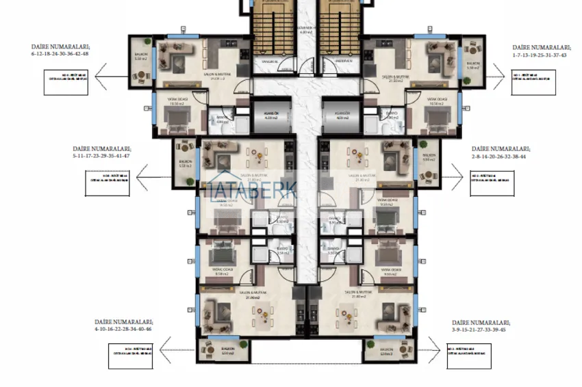 Купить дешево Первичная недвижимость! Квартиры с чистовой отделкой в новом жилом комплексе - Алания, район Авсаллар 2 