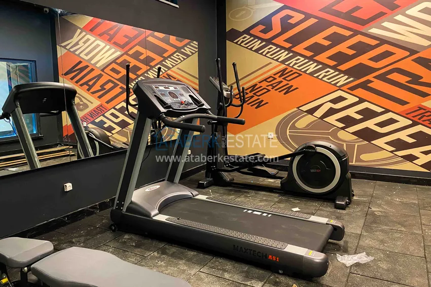 Квартира в Махмутларе с мебелью и видом на море в резиденции отельного типа 24