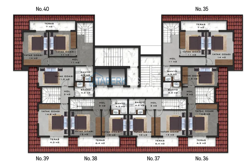 Купить дешево Квартиры и пентхаус от инвестора в районе Демирташ в комплексе на стадии строительства 5 