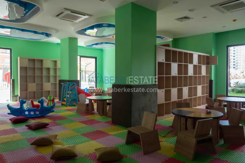 Пентхаус-дуплекс в Махмутларе меблированный с видом на море 36 