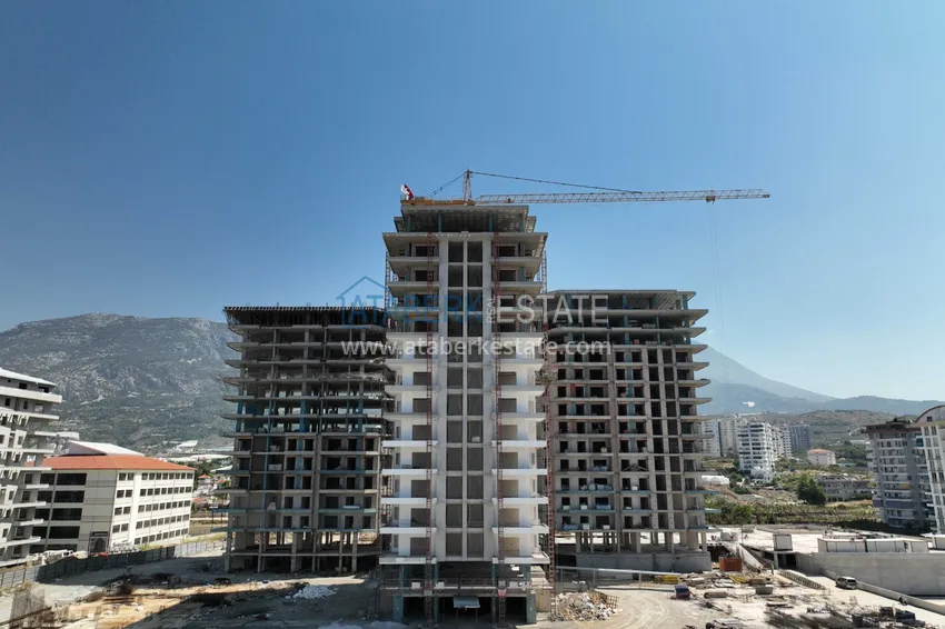 Квартира в Махмутларе от инвестора с мебелью в строящемся комплексе 4 