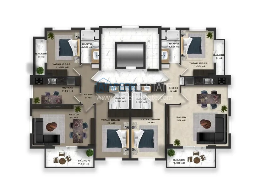 Купить дешево Квартиры и пентхаусы в Алании - район Кестель, по ценам напрямую от застройщика 2