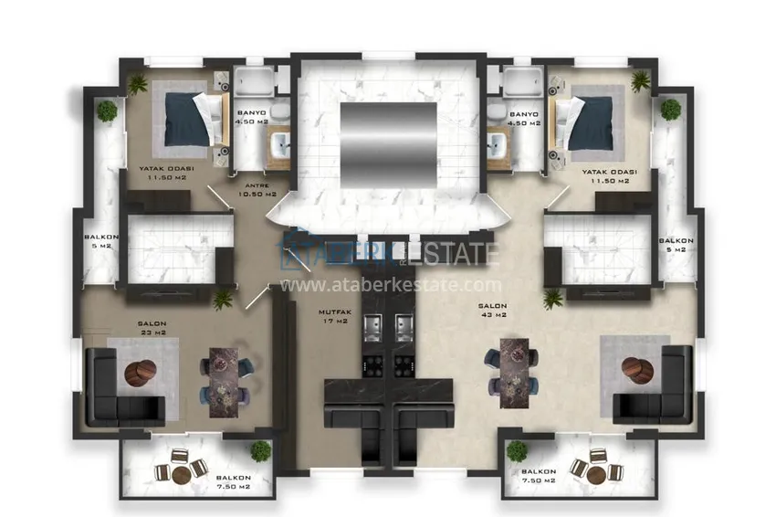 Купить дешево Квартиры и пентхаусы в Алании - район Кестель, по ценам напрямую от застройщика 3