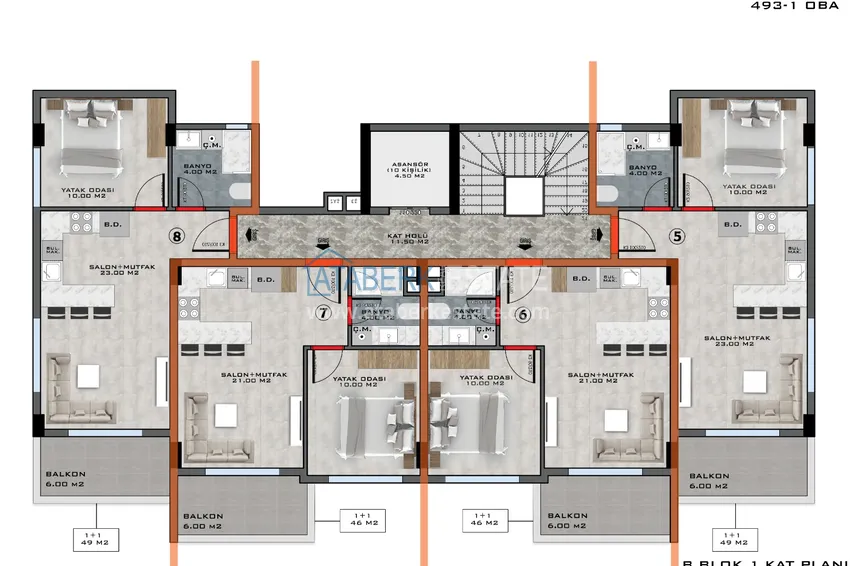 Купить дешево Новый проект комфортабельного жилого комплекса в Алании – район Оба 6