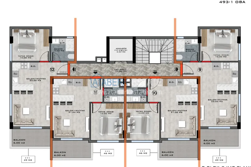 Купить дешево Новый проект комфортабельного жилого комплекса в Алании – район Оба 7