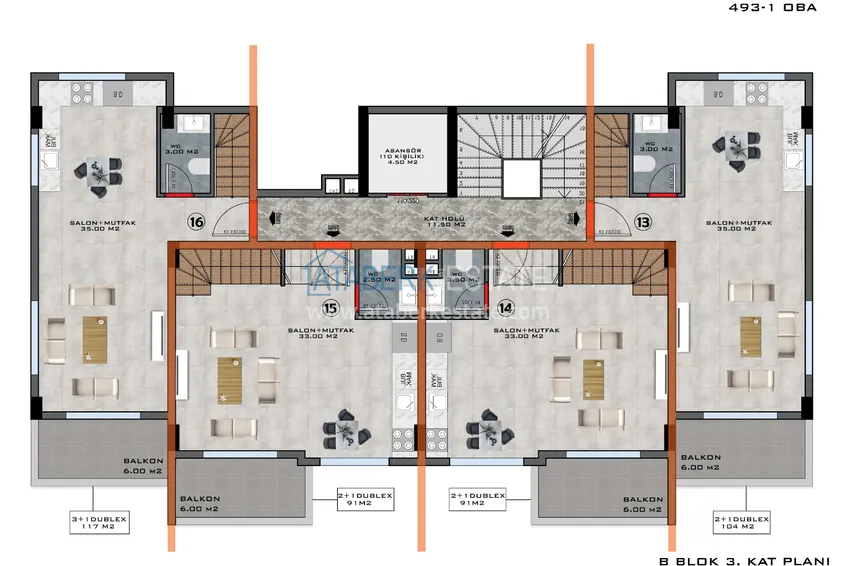 Купить дешево Новый проект комфортабельного жилого комплекса в Алании – район Оба 8