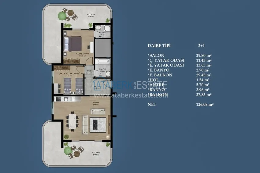 Купить дешево Квартиры в Алании - район Махмутлар в строящемся жилом комплексе 4