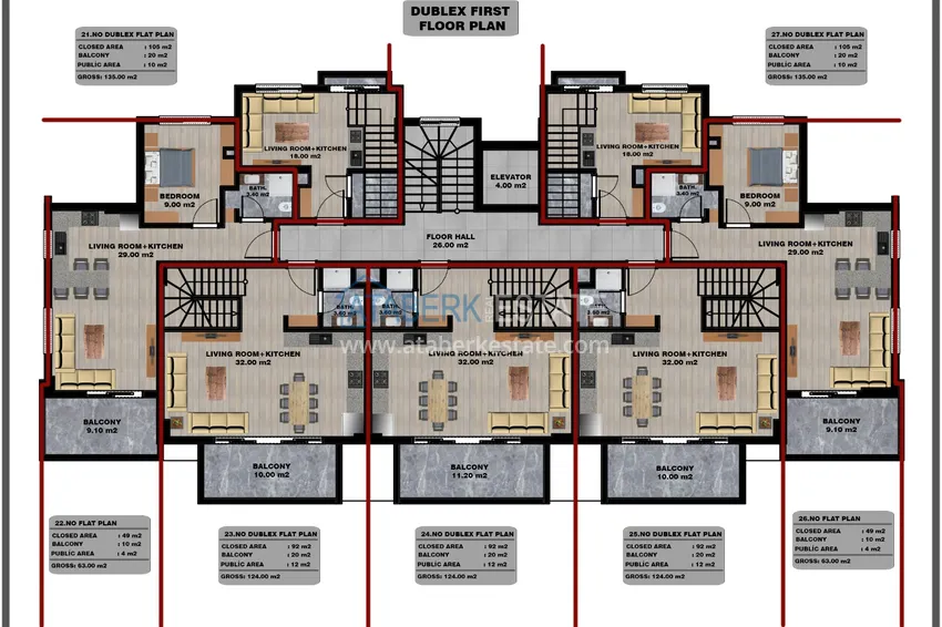 Купить дешево Новый инвестиционный проект жилого комплекса в Алании - район Тосмур 6 