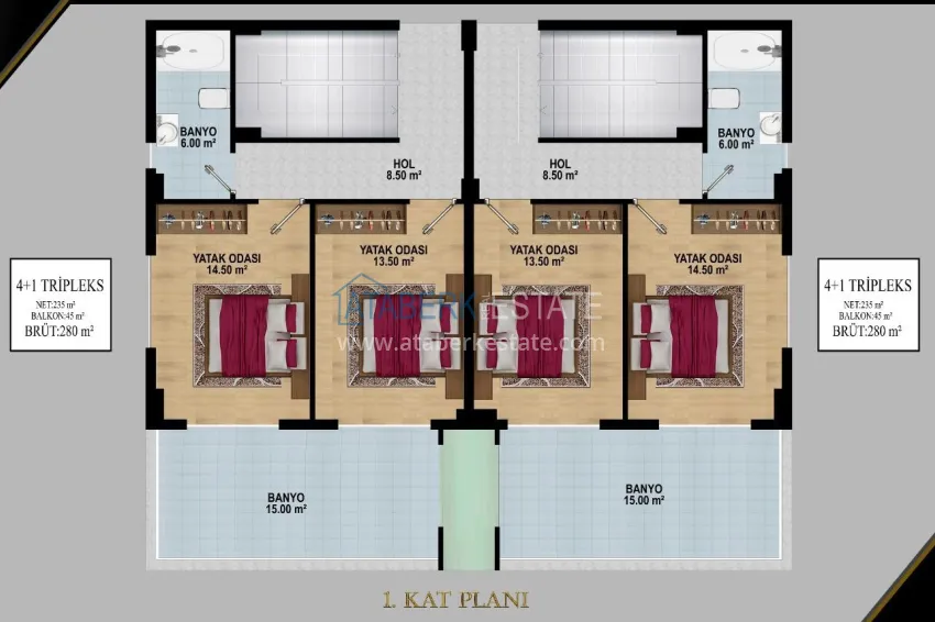 Купить дешево Вилла в Алании, район Тепе – триплекс на два хозяина с панорамным видом  2 
