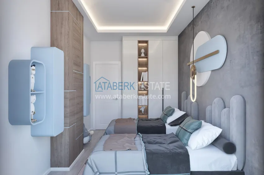 Приобрести Квартиры и пентхаусы в Алании, район Оба от инвестора с рассрочкой в строящемся комплексе 22 