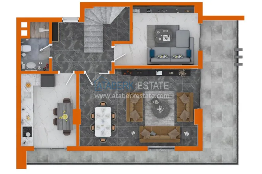 Купить дешево Квартиры и пентхаусы в Алании, район Оба от инвестора с рассрочкой в строящемся комплексе 4 