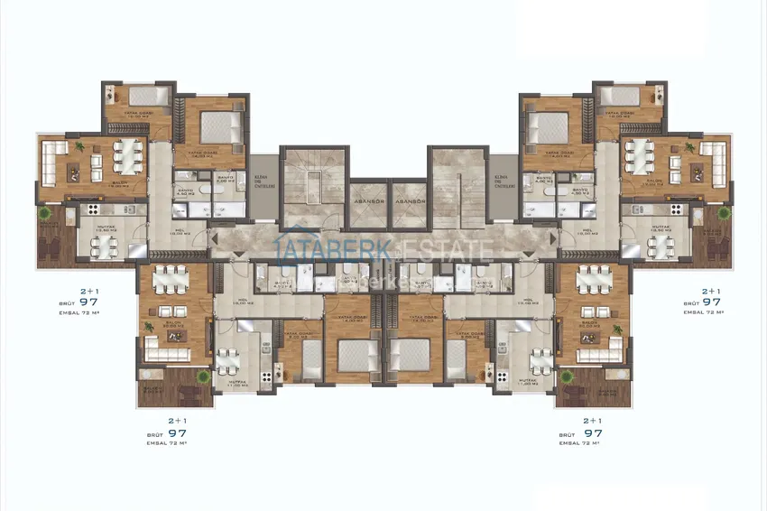 Купить дешево Квартира в Авсалларе, от инвестора в комплексе на заключительном этапе строительства 1 