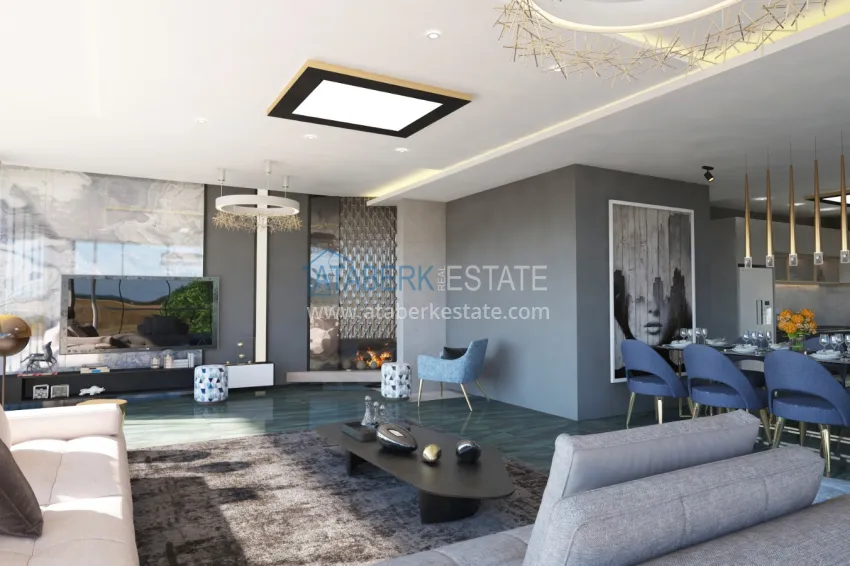 Приобрести Частная вилла от застройщика в Алании район Бекташ  3 