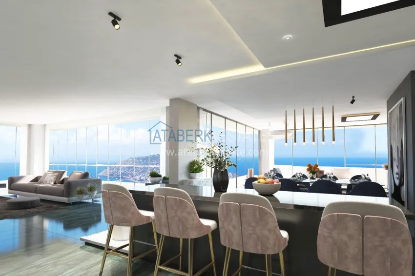 Приобрести Частная вилла от застройщика в Алании район Бекташ  4 