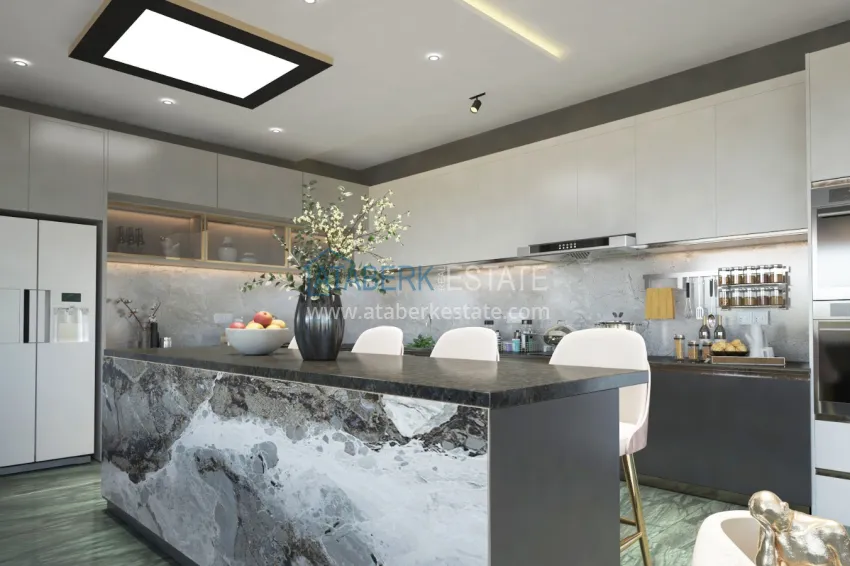 Приобрести Частная вилла от застройщика в Алании район Бекташ  5 