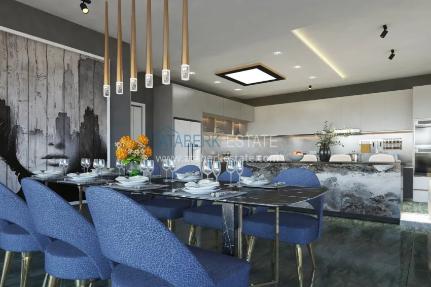 Приобрести Частная вилла от застройщика в Алании район Бекташ  6 