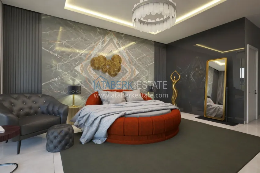 Приобрести Частная вилла от застройщика в Алании район Бекташ  10 