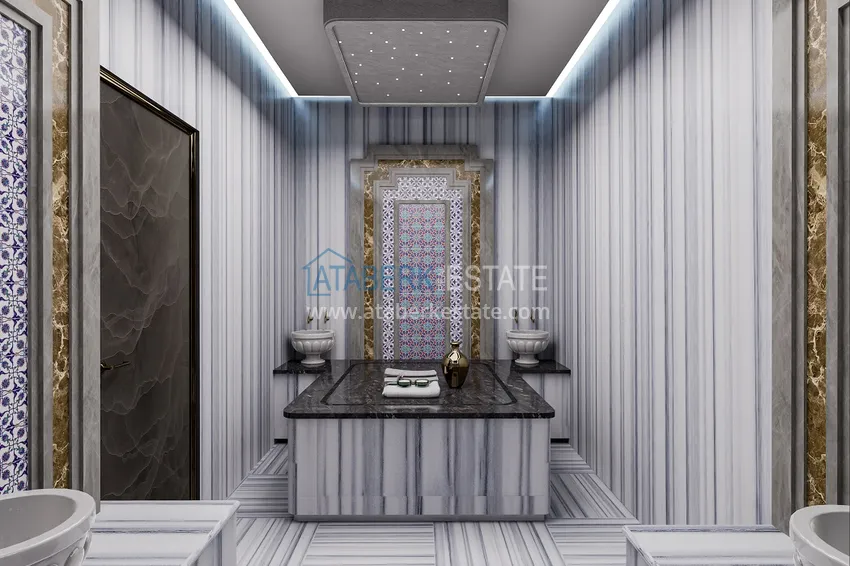 Двухкомнатные квартиры в Алании, район Махмутлар в комплексе на этапе строительства 25