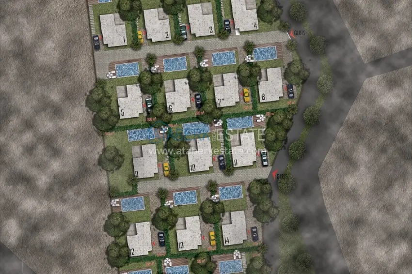 Новый проект коттеджного комплекса в Бодруме – Мугла, на первой береговой линии 44 